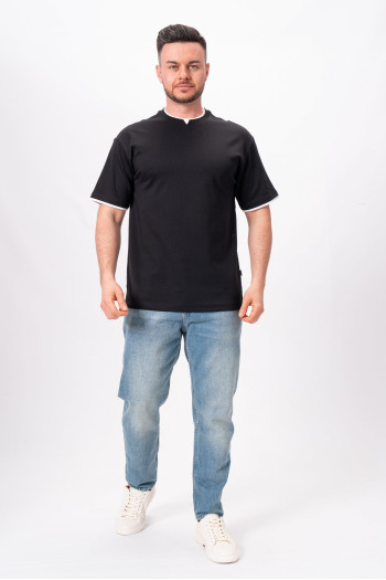Футболка однотонна K.O.R АРТ.2301 Чорний  (BLACK)
