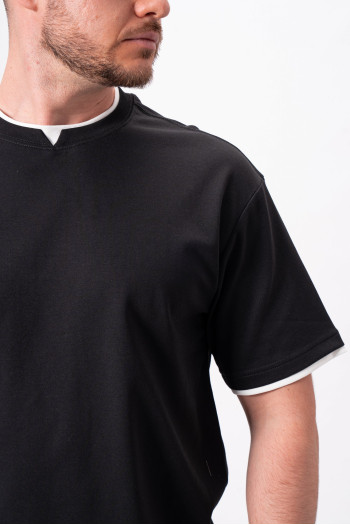 Футболка однотонна K.O.R АРТ.2301 Чорний  (BLACK)