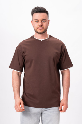 Футболка однотонна K.O.R АРТ.2301 Коричневий (BROWN)