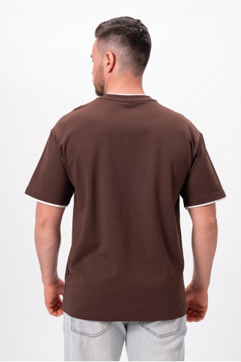 Футболка однотонна K.O.R АРТ.2301 Коричневий (BROWN)