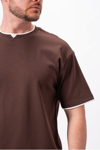 Футболка однотонна K.O.R АРТ.2301 Коричневий (BROWN)