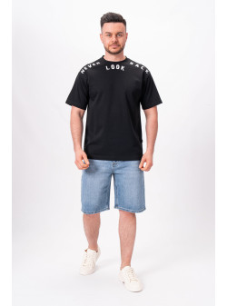 Футболка з принтом K.O.R 21191 Чорний (BLACK)