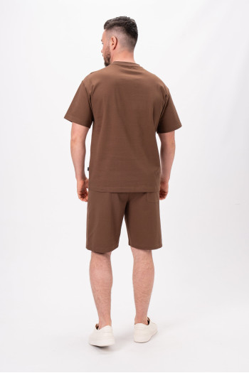 Комплект футболка + шорти K.O.R 9073 Коричневий (BROWN)