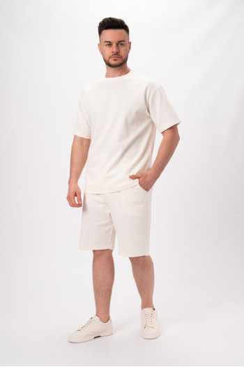 Комплект футболка + шорти K.O.R 9073 Молочний (WHITE)