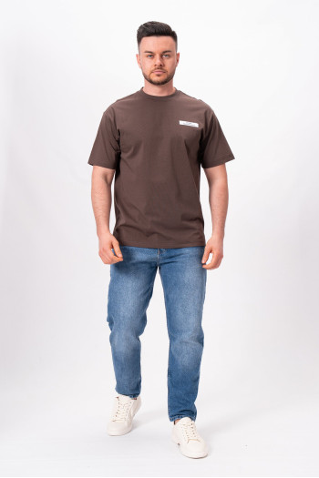 Футболка однотонна K.O.R 26165 Коричневий (BROWN)