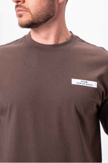 Футболка однотонна K.O.R 26165 Коричневий (BROWN)