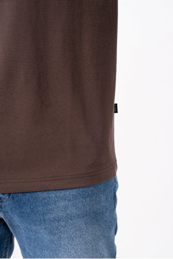 Футболка однотонна K.O.R 26165 Коричневий (BROWN)