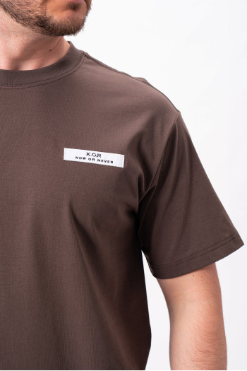 Футболка однотонна K.O.R 26165 Коричневий (BROWN)