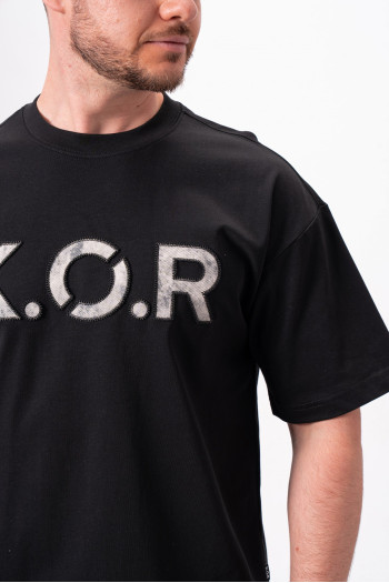 Футболка з принтом K.O.R 5063 Чорний (BLACK)