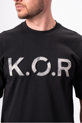 Футболка з принтом K.O.R 5063 Чорний (BLACK)