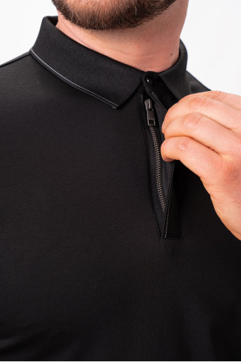 Футболка поло однотонна K.O.R 50201 Чорний (black)