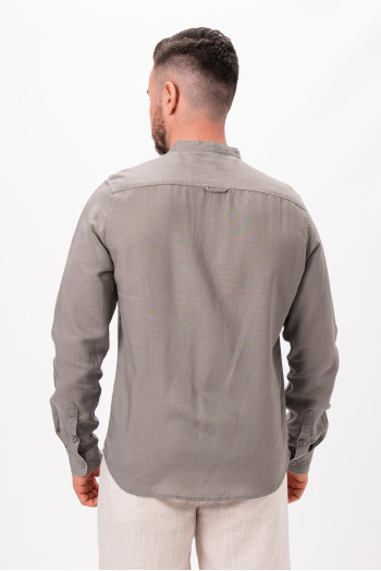 Сорочка льон стійка K.O.R 8333 Світло-сірий (light gray)