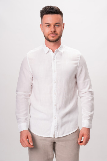 Сорочка льон K.O.R 7639 Білий (WHITE кол.1)