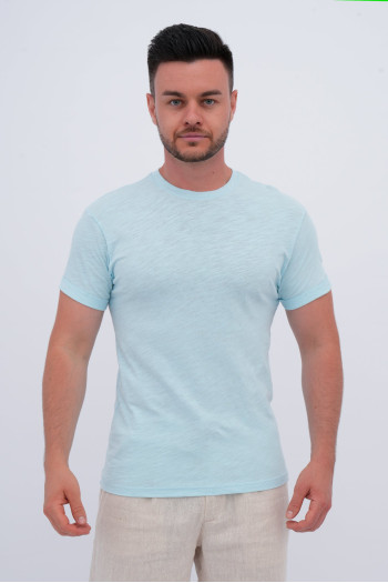Футболка однотонна K.O.R 208-2 Світло-блакитний (№35 l.blue)