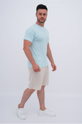 Футболка однотонна K.O.R 208-2 Світло-блакитний (№35 l.blue)