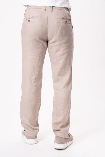 Штани льон K.O.R 6755 Бежевий (LUX BEIGE)