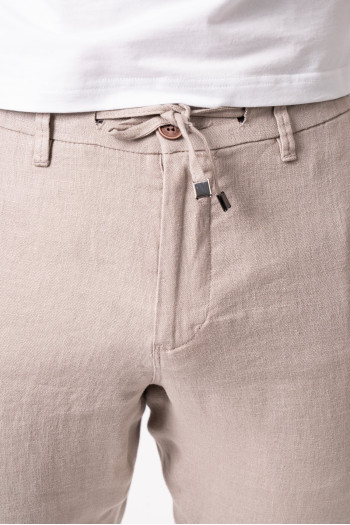 Штани льон K.O.R 6755 Бежевий (LUX BEIGE)