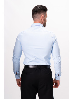 Сорочка TREND 406-11 (SLIM FIT) Яскраво-блакитний
