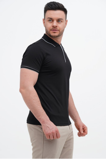 Футболка поло однотонна Trend Collection 2403 Чорний (кол. 14)