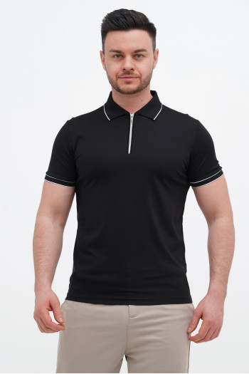 Футболка поло однотонна Trend Collection 2403 Чорний (кол. 14)