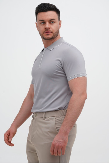 Футболка поло однотонна Trend Collection 2403 Світло-сірий (кол. 28)