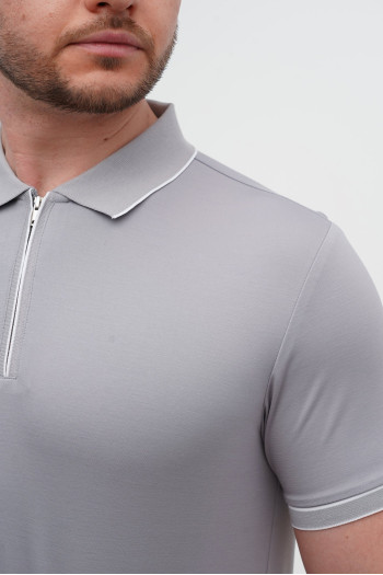 Футболка поло однотонна Trend Collection 2403 Світло-сірий (кол. 28)
