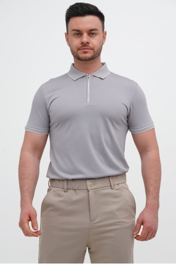 Футболка поло однотонна Trend Collection 2403 Світло-сірий (кол. 28)