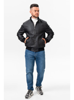 Куртка з екошкіри K.O.R 26390 Чорний (BLACK)