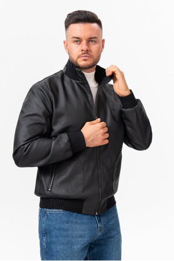 Куртка з екошкіри K.O.R 26390 Чорний (BLACK)