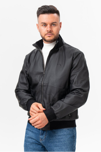 Куртка з екошкіри K.O.R 26390 Чорний (BLACK)
