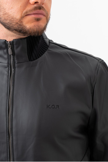 Куртка з екошкіри K.O.R 26390 Чорний (BLACK)