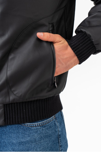 Куртка з екошкіри K.O.R 26390 Чорний (BLACK)