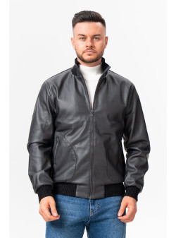 Куртка з екошкіри K.O.R 26390 Сірий (GREY)