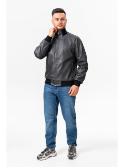Куртка з екошкіри K.O.R 26390 Сірий (GREY)