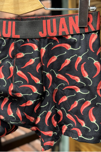Труси з принтом Trend Collection JR108 Чорний+перець чилі