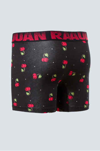 Труси з принтом Trend Collection JR104 Чорний+вишні