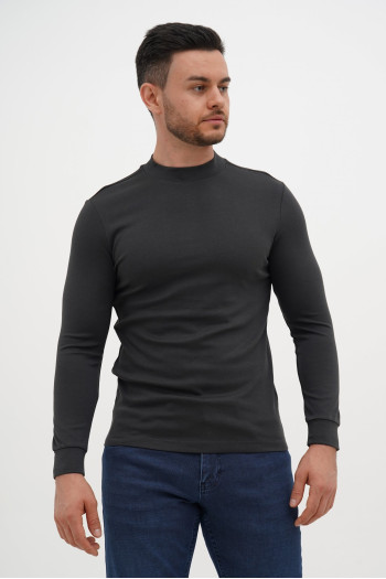 Гольф однотонний стійка Trend Collection 6801 Антрацит (GRAY)