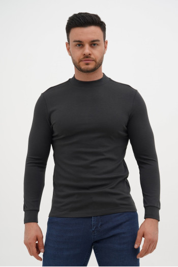 Гольф однотонний стійка Trend Collection 6801 Антрацит (GRAY)