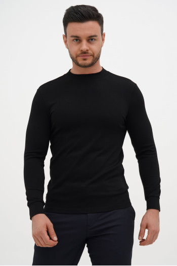 Гольф однотонний стійка Trend Collection 6801 Чорний (BLACK)