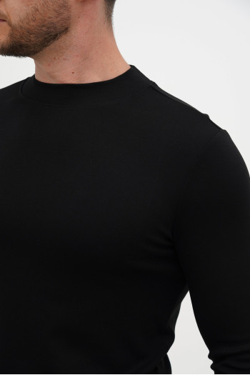 Гольф однотонний стійка Trend Collection 6801 Чорний (BLACK)