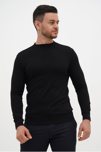 Гольф однотонний стійка Trend Collection 6801 Чорний (BLACK)