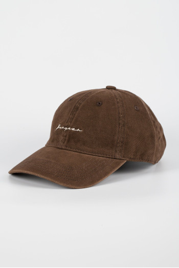 Бейсболка з лого K.O.R 25-433 Коричневий джинс (BROWN)