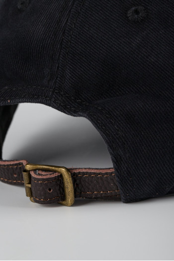 Бейсболка з лого K.O.R 25-433 Чорний джинс (BLACK)