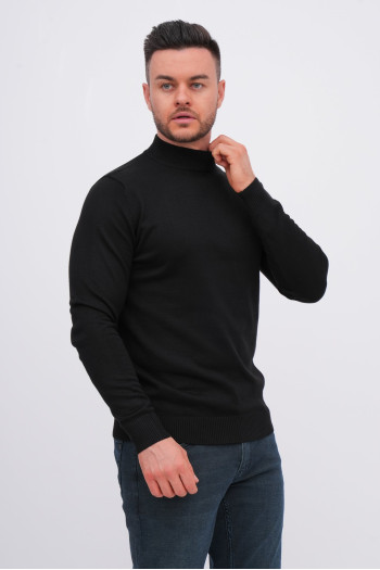 Гольф однотонний стійка K.O.R 5141 Чорний (black)