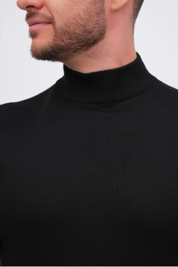 Гольф однотонний стійка K.O.R 5141 Чорний (black)