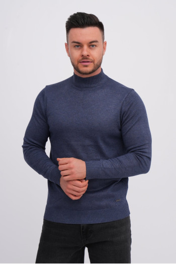 Гольф однотонний стійка K.O.R 5141 Cиній (jeansblue)