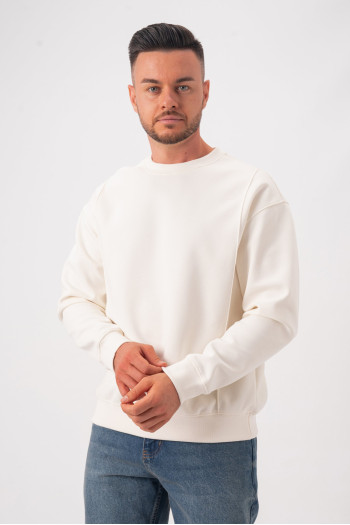 Світшот однотонний K.O.R 2931 Молочний (white)