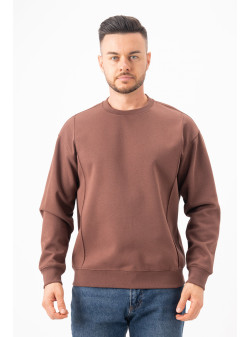 Світшот однотонний K.O.R 2931 Коричневий (brown)