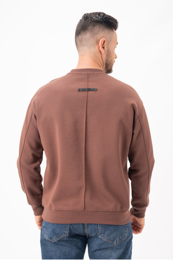 Світшот однотонний K.O.R 2931 Коричневий (brown)