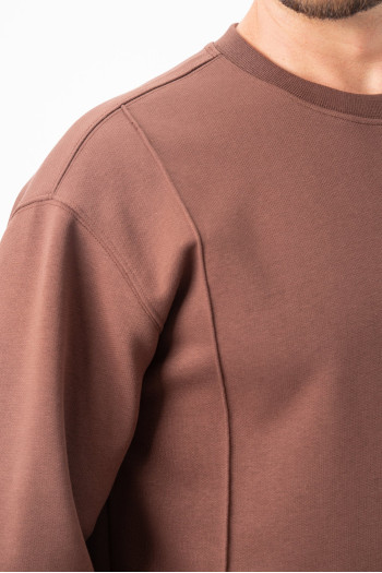 Світшот однотонний K.O.R 2931 Коричневий (brown)